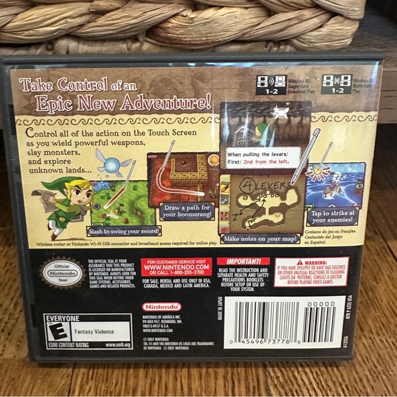 Nintendo DS Game - The Legend of Zelda: Phantom Hourglass (2007) w/Case & Manual - Picture 2 of 3